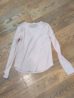 lululemon athletica Pale Pink Long Sleeve Crew Top